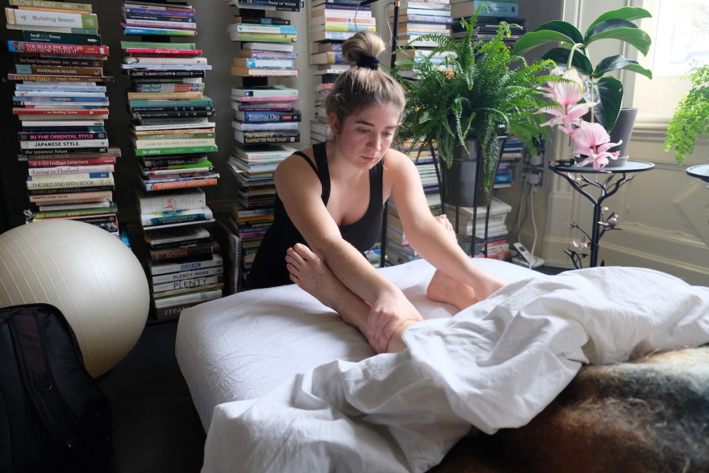 Naturopathy student studying Healing Touch and Essential Oils