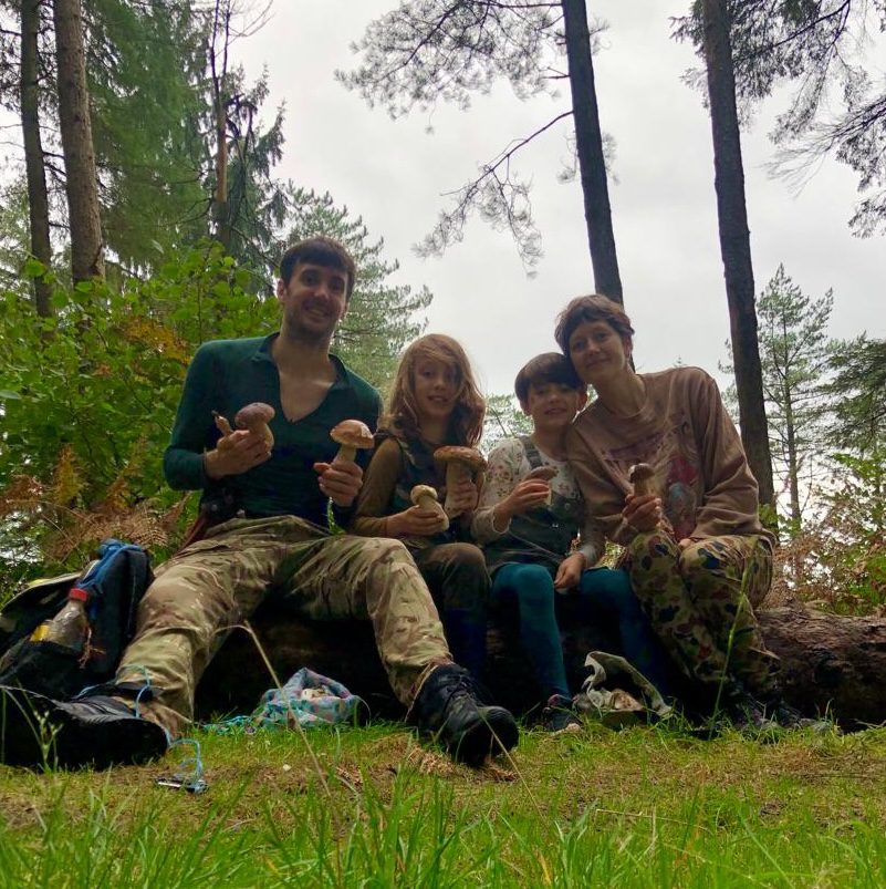 Graduate, Jemima Rose, foraging with her family in the UK. 