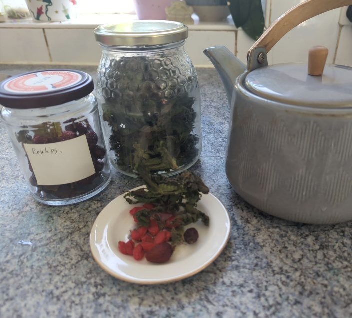 Rosehip, Nettle and Goji Berry Tea recipe. 